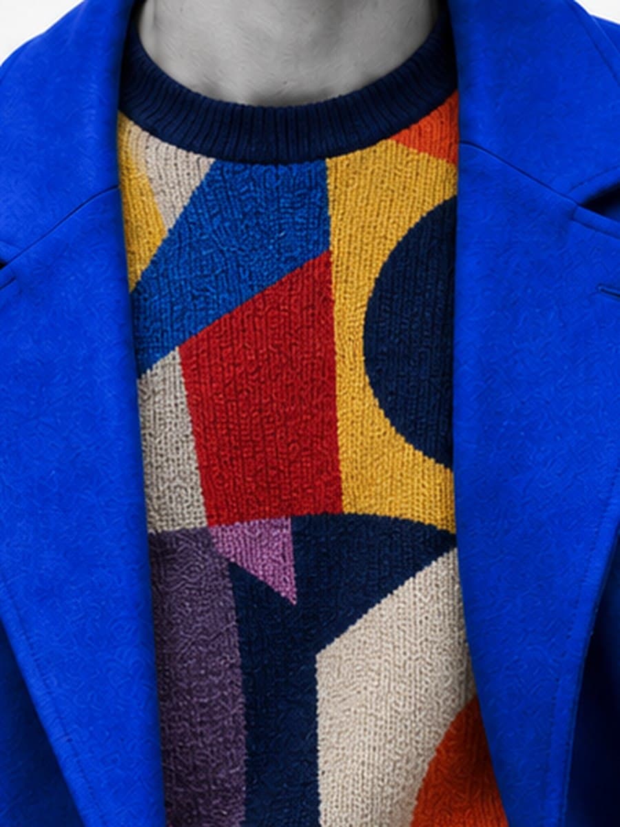 Abstract Knit Sweater