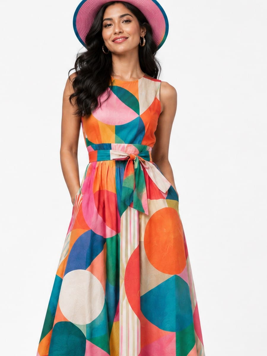 Geo Midi Dress